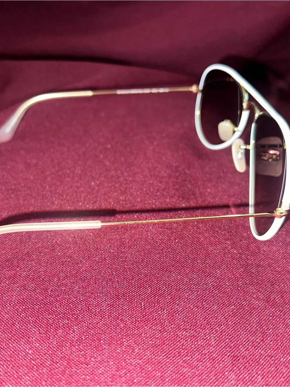 Ray-Ban kids White-Trim Aviator Sunglasses